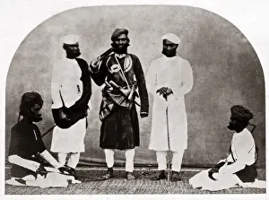 Muslim Pathans from central India, circa 1860s. Date: circa 1860s