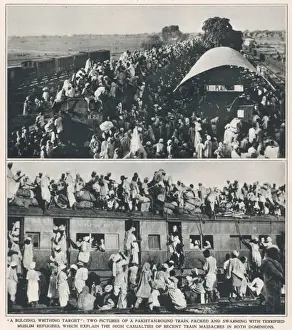 Refugees Prints: Muslim Refugees heading to Pakistan