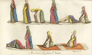 Images Dated 27th July 2019: Muslim woman in prayer ritual Namaz