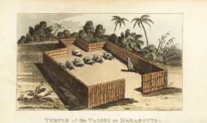 Images Dated 28th November 2019: Muslims at prayer in a mosque, Senegal, 18th century
