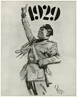 Giving Prints: Mussolini / 1929 Poster