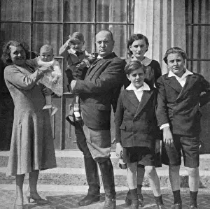 Mussolini Prints: Mussolini and Family