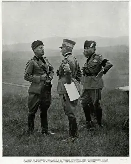 Binoculars Prints: Mussolini / Three Soldiers