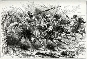 Images Dated 12th August 2021: Mutineers advancing on Delhi, 10 May 1857, Indian Mutiny Date: 1857