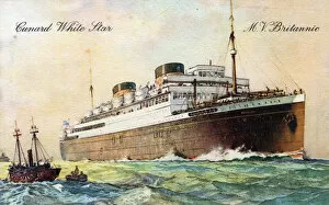 Images Dated 16th February 2016: MV Britannic - Cunard White Star ocean liner