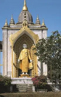 Pegu Prints: MYANMAR. PEGU. Bago. Figue of Buddha in an abandoned