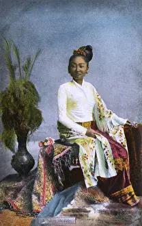 Shan Prints: Myanmar - A Shan Beauty - Studio Photographic Portrait