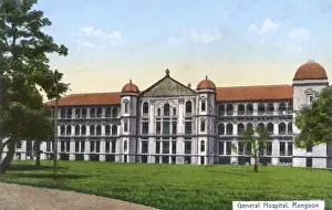 Rangoon Prints: Myanmar - Yangon - The General Hospital