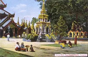 Shwe Prints: Myanmar - Yangon - Shwedagon Pagoda - Sacred Well