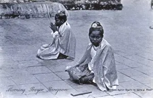 Prays Prints: Myanmar - Yangon - Two young women at morning Prayer