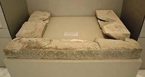 Mycenaean Collection: Mycenaean art. 14th century B. C. Greece. Stone podium where