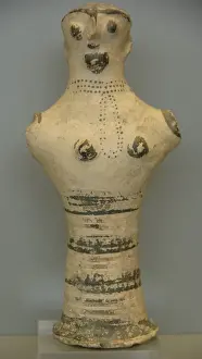 Mycenae Prints: Mycenaean art. Greece. Female figure with ritual gesture