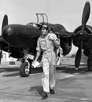 Myers Prints: Myers, John W, Pilot as Vice Pre (side view)nt Northrop