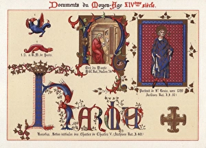 Mythical creatures, Karolus initial letters Mythical creatures, Karolus initial letters