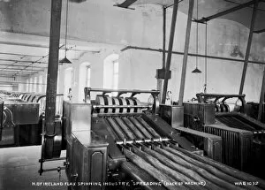 Spreading Gallery: N. of Ireland Flax Spinning Industry, Spreading (Back of M