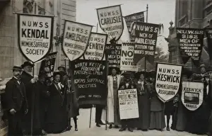 Cumberland Prints: N. U. W. S.s Demonstration Kendal Keswick