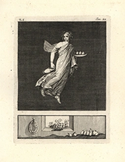 Antiquitiesofherculaneum Gallery: A Naiad, a follower of Bacchus, carrying a