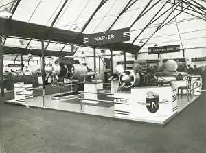 Naiad turboprop engine on display at the Napier stand