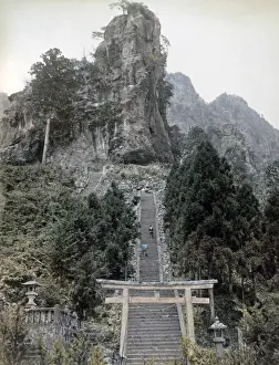 Nakanotake Shrine, Mount Myogi, Japan, circa 1880s. Date: circa 1880s