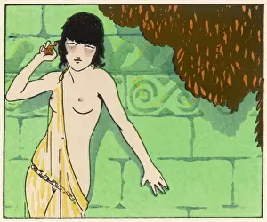 Diaphanous Prints: Naked woman