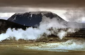 The Namafjall hverir geothermal area in Iceland