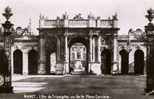 Triomphe Prints: Nancy, France - L Arc de Triomphe and view of Place Carriere