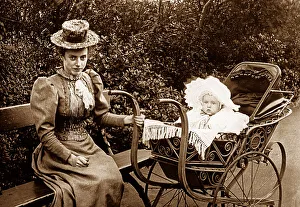 Nanny Prints: Nanny and Baby Victorian period