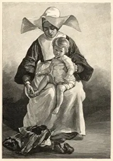 Carefully Prints: Nanny and Child