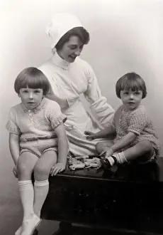 Nanny Prints: Nanny with Two Children