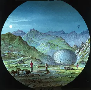 Nansens Fram expedition - Inflating methane balloon