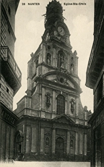 Images Dated 11th February 2016: Nantes, France - Holy Cross Church (Eglise Ste-Croix)