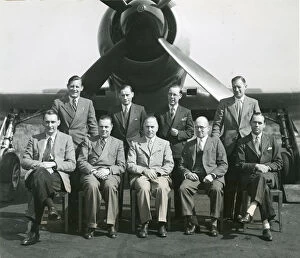 The Napier experimental team in front of Hawker Tempest?