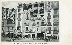Della Prints: Naples, Italy - Old Houses on Via della Marina