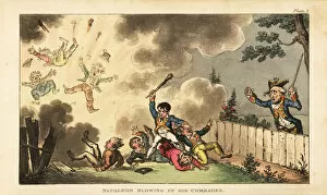 Napoleon blowing up his comrades