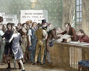 Bonaparte Prints: Napoleon Bonaparte (1769-1821). Vote to confer the life Cons