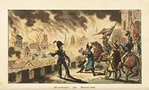 Doctor Prints: Napoleon Bonaparte watching the Fire of Moscow, 1812