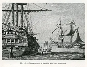 Bellerophon Prints: Napoleon Embarking On The Bellerophon