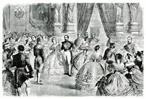 Tuileries Prints: Napoleon III and Empress Eugenie, Tuileries Palace, Paris