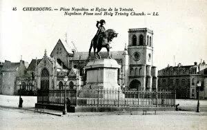 Napoleon Square and Holy Trinity Church, Cherbourg, France