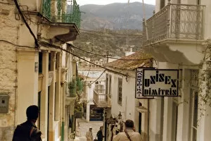 Ahead Gallery: A narrow build up street on a Greek Island