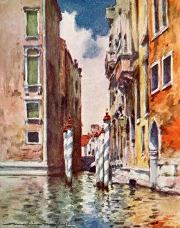 Menpes Gallery: A narrow Canal - Venice, Italy