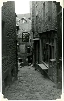 Michel Prints: Narrow street, Saint-Michel, Brittany, France, WW2