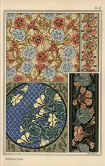 Andtheirapplicationtoornament Collection: Nasturtium in art nouveau patterns