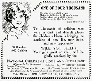 Appealing Gallery: National Childrens Home (NCH) Advertisement