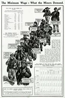 Miner Collection: National coal strike - demands of miners 1912