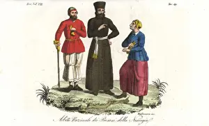 Migliavacca Prints: National dress of the peasants of Norway