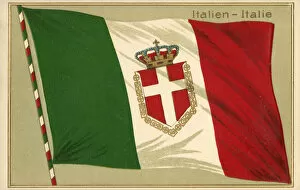 Images Dated 6th March 2020: The National Flag of Italy Date: circa 1910s