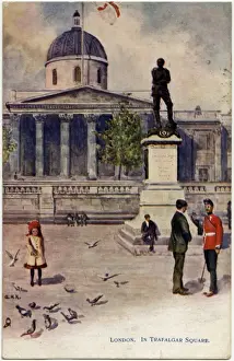 Thornycroft Prints: National Gallery, Trafalgar Square, London, Statue of Gordon