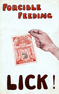 National Health Insurance stamp - Forcible Feeding National Health Insurance stamp - Forcible Feeding