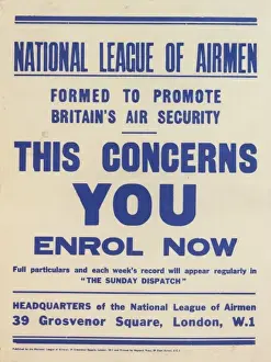 Grosvenor Prints: National League of Airmen Poster